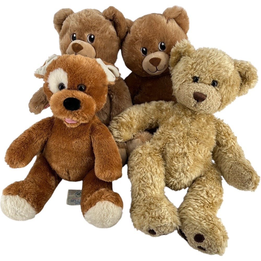 Build-A-Bear Workshop Plush Lot of 4 - Lil Cubs, Curly, Sugar Puppy